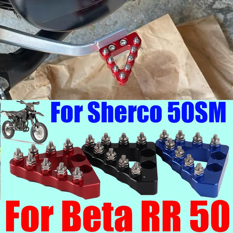 For Beta RR 50 RR50 For Sherco 50 SM 50cc Motorcycle Accessories Rear Foot Brake Pedal Step Tip Plate Pegs