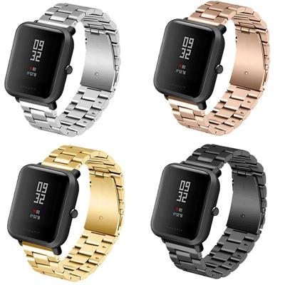 20mm Solid Stainless Steel Strap for Amazfit Bip S / GTS 2 / 3 / 4 Mini, Universal Metal Watch Band