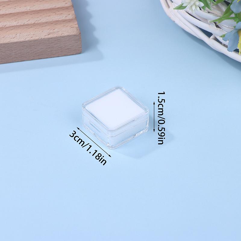 Clear Gem Storage Box - Foam-Padded Container for Loose Stones & Beads, Portable Jewelry Organizer with Secure Latch for Travel