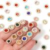 10-100pcs/lot Sunflower Rhinestone Pearl Sewing Beads Round Flatback Rhinestones For Clothes Sewing Wedding Headwear Decoration