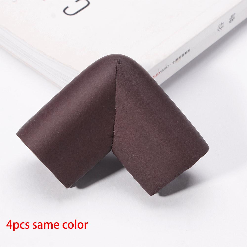 

4 Pcs Kids Safety Desk Edge Bumper Corner Protection Cushion Cover Protector темно-коричневого кольору