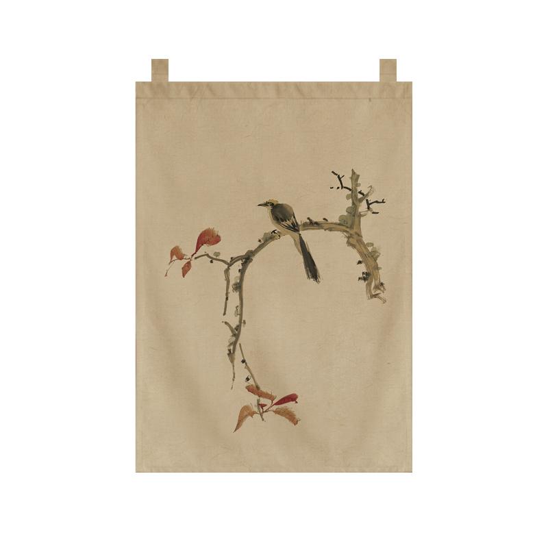 Japanese Style Tea Room Door Curtain Restaurant Signboard Chinese Tea House Partition Restaurant Hotel Pub Banner Short Curtain