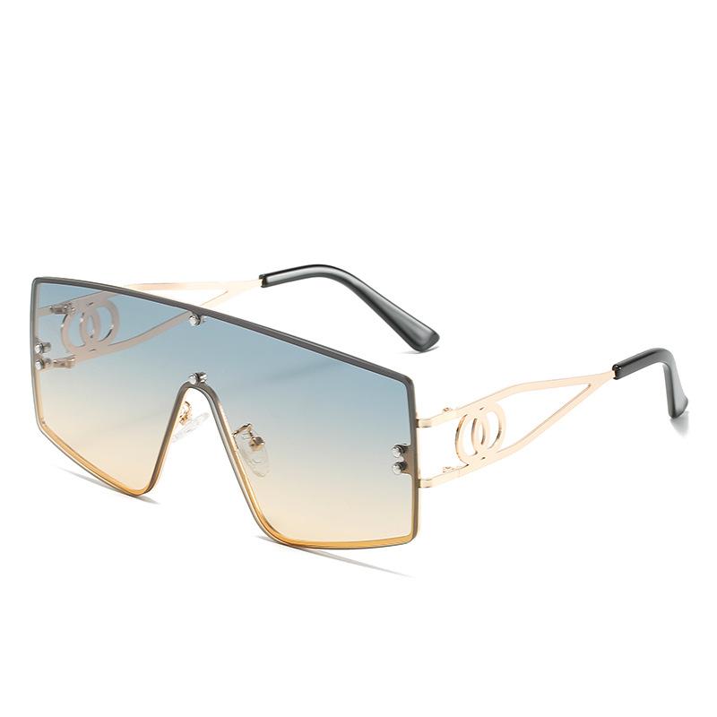 

Цельные солнцезащитные очки, персонализированные квадратные очки с большой оправой, солнцезащитные очки Street Shot Hollow new product