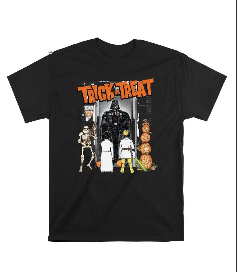 Trick Or Treat Princess Leia Luke Halloween Tshirt