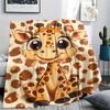 Giraffe Print Flannel Blanket, High quality Comfortable for All Seasons, Home Decor, Warmth and Comfort, Perfect for Christmas Gifts