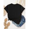 Women Casual Sports T Shirt Round Neck Short Sleeve Cat Dog Paw Print Comfortable Summer Top