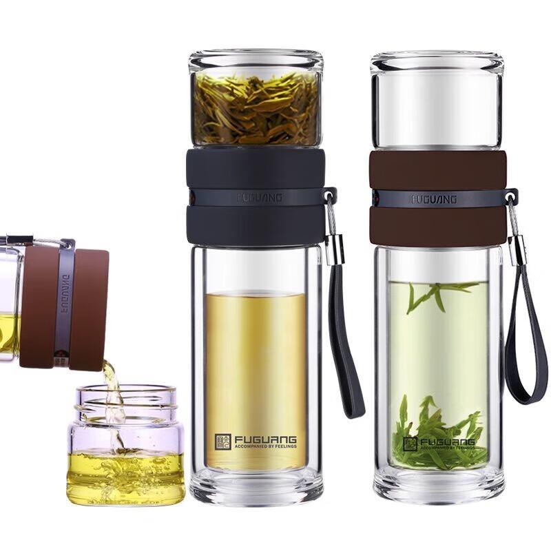 Fuguang Tea Separation Glass Cup with Filter