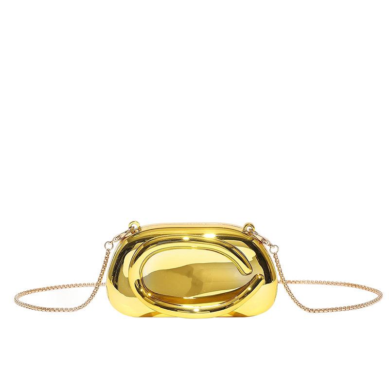 Trendy Colored Wrist Clutch Women's Bag Fashionable Retro Acrylic Dinner Party Wedding Chain Messenger Bag