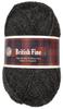 Puppy British Fine Medium Set of 10000149 Yarn, Fine, Col.12, Black, 25g, Approx. 116m, 5,