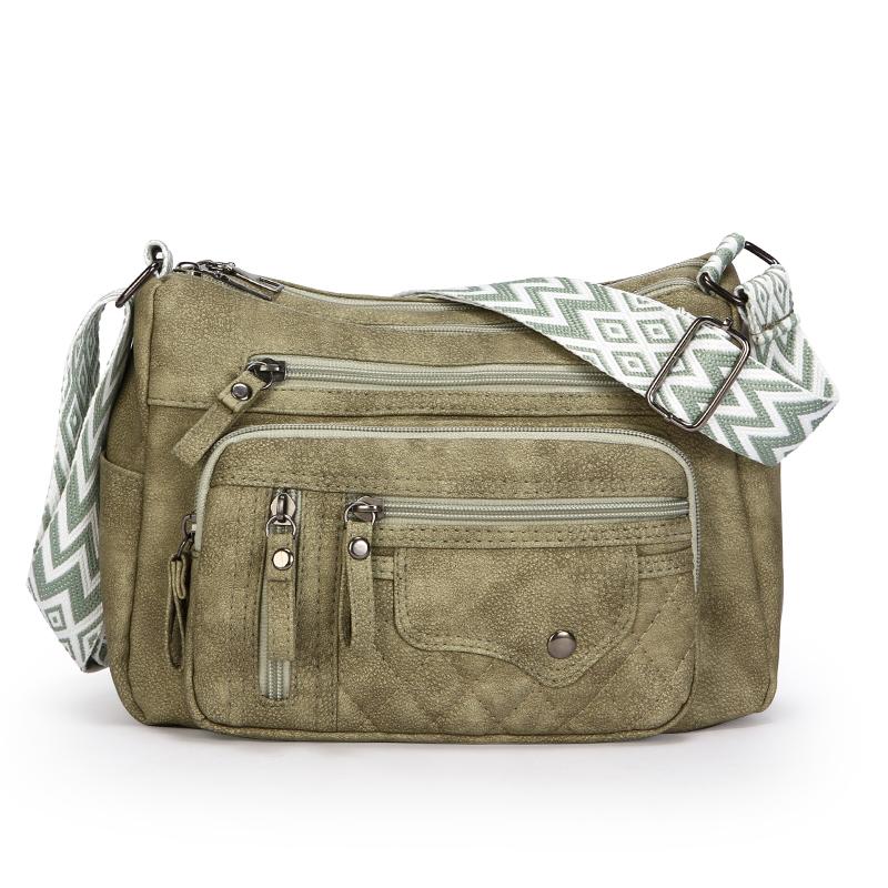 Women's Bag Large Capacity Shoulder Bag Multi-Layer Pocket Crossbody Bag Mother Bag