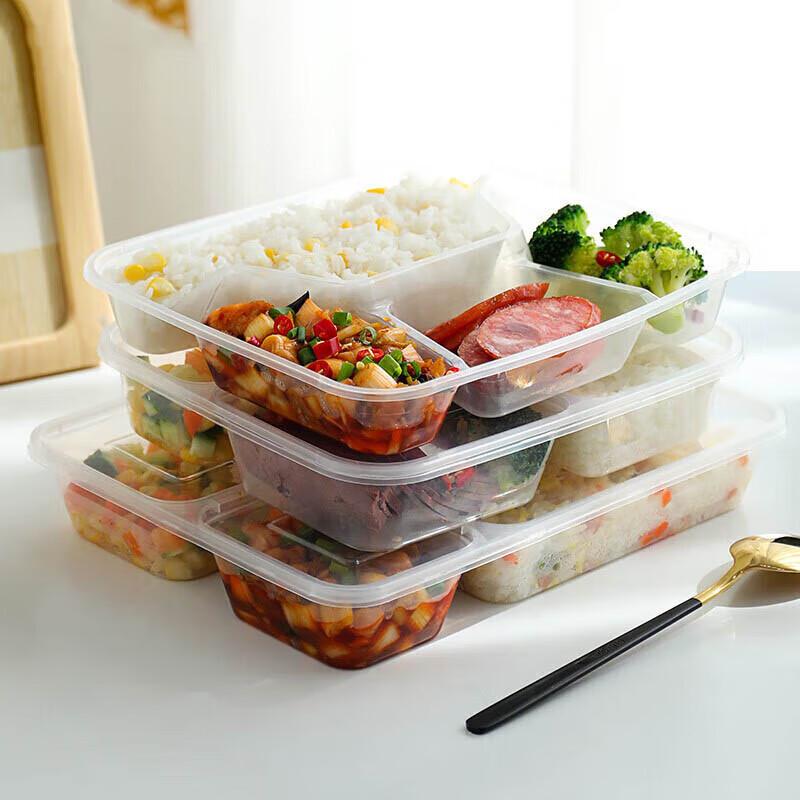 Yuanzhenghe 5-Compartment Disposable Food Containers, 1500ml