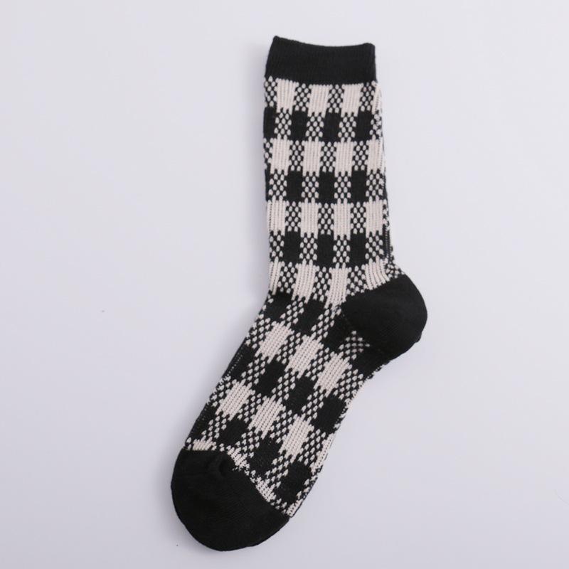 

Винтажные носки на осень и зиму, женские хлопковые носки, утолщенные теплые носки с ворсом без катышков на осень и зиму 1 pair