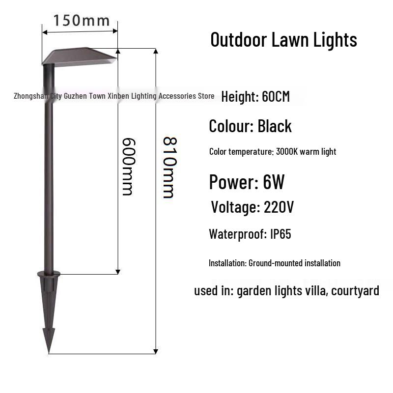 Waterproof LED Outdoor Lawn Light: Nordic Garden Courtyard Landscape Light