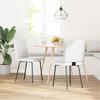 VidaXL Chaises à manger lot de 2 blanc similicuir, chaise, chaise de salon, chaise d'appoint, chaise de cuisine, siège à 4101119