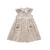 Girls Summer Floral Sleeveless Dress With Collar And Lace Trim Cute Casual Party Sundress For Kids