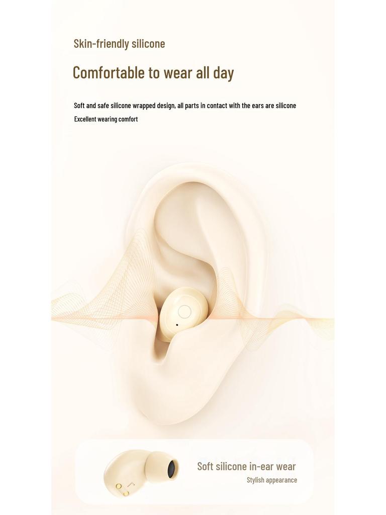 Bluetooth Earbuds T26: Micro-sized, Wireless, Painless, High-Quality Sound, Ideal for Side-Sleepers