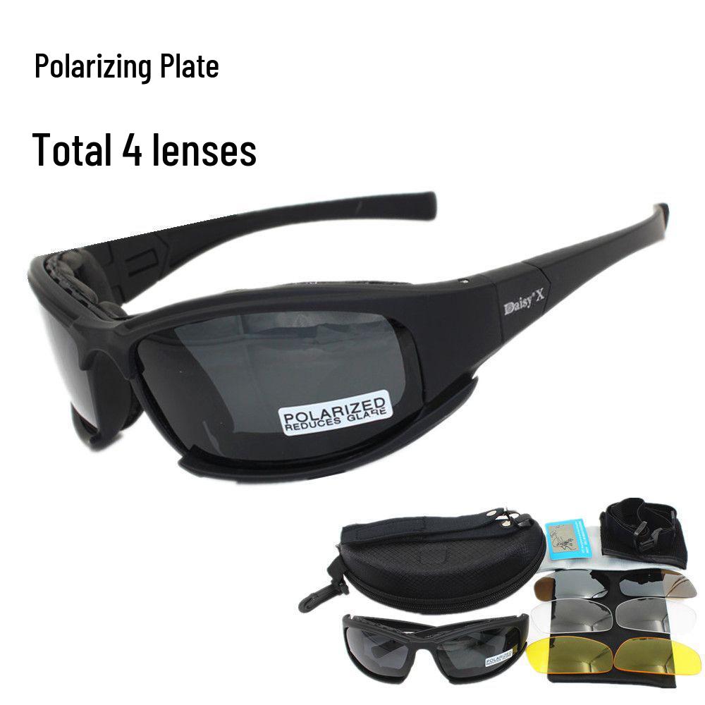 American Daisy x7 Polarized Tactical Sunglasses: Military-Grade Wind & Night Vision Goggles