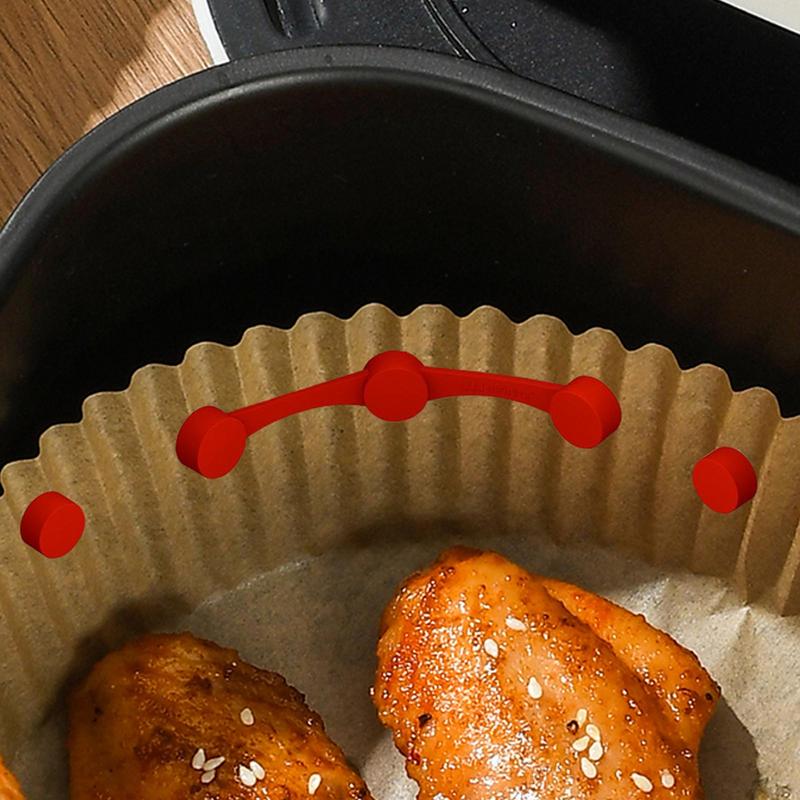 Fritteusen-Fixierschnalle 2 Stück Hochtemperaturbeständige Backpapier-Fixierung Silikonschnalle Für Küchenbackwerkzeuge