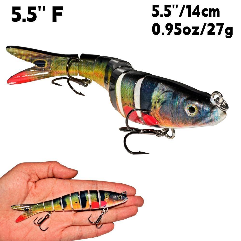 

Рыболовные приманки, приманка для плавания, вобливная приманка для окуня, форели, краппи, мускусного сома, рыболовный крючок, реалистичная рыба 5.5 F