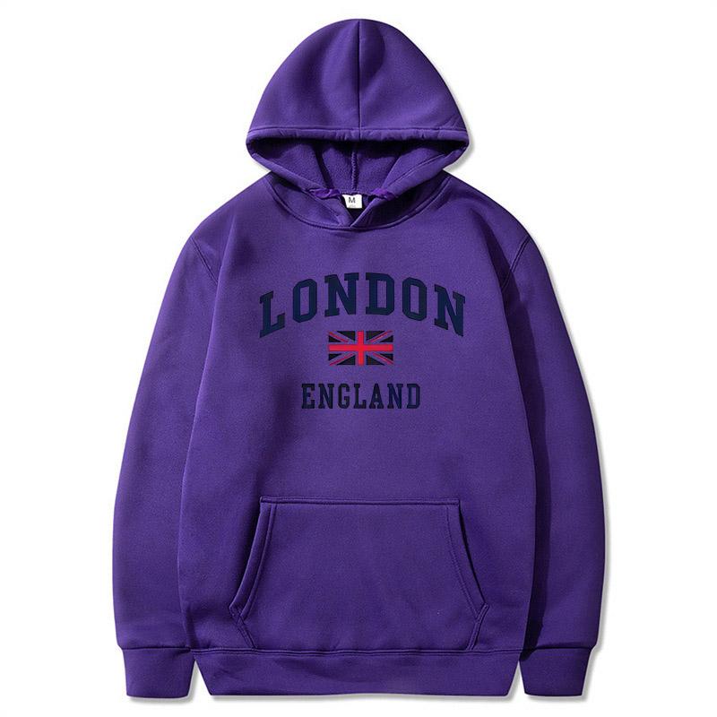 London England Hoodie Men's Hooded Sweatshirts Winter Autumn Fleece Outdoor Sports Casual Pullover Men Womens Hoodies Clothing