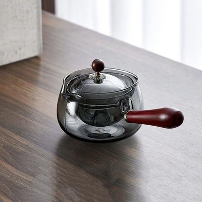 Drinkware Glass 360 Degree Rotating Teapot Large Heat Resistant Boiling Teapot with Handle Transparent Fair Cup Tea Making