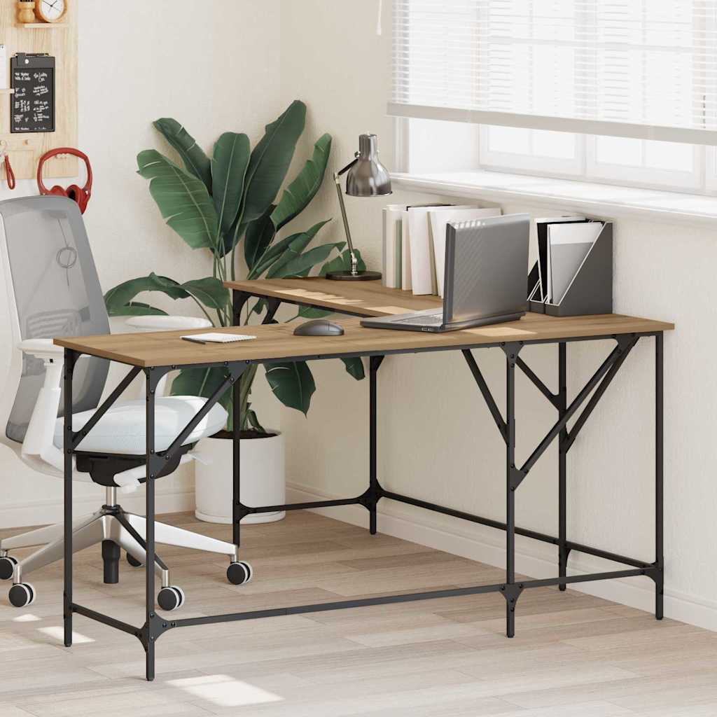 Artisan Oak L Shaped Desk 149 x 149 x 75 cm Particleboard
