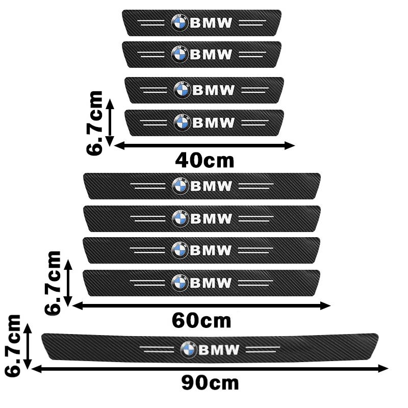 BLL1 Leather Car Door Decal Carbon Fiber Threshold Anti Scratch Sticker For BMW M Performance F30 F20 F10 F18 F06 M3 M5 F22 F01 X3 X4