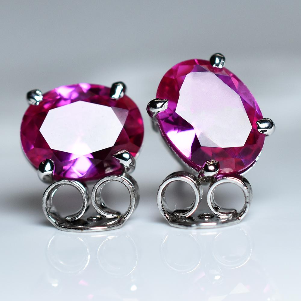 

НАТУРАЛЬНИЙ Рожевий Рубін 12.85 Карат СЕРТИФІКОВАНИЙ Овальний Огранки Камені Пара Сережок Безкоштовна Доставка MY.ER-13-NS 16.2 mm approx рожевий