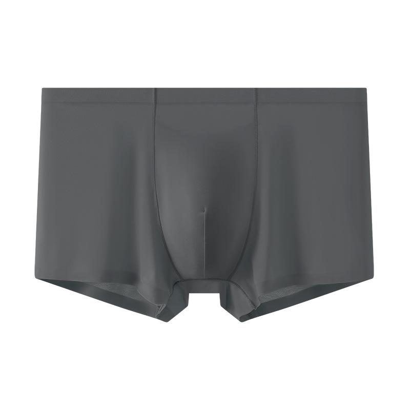 Male Spring and Summer Ice Silk Without Trace Breathable Antibacterial Quick Dry Motion A Piece of Flat Angle Underwear