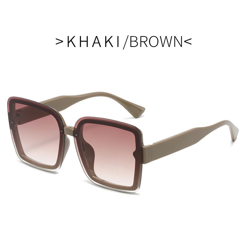 Vintage Big Frame Square Sunglasses Fashion High Quality Women Men Luxury Brand Sun Glasses Retro Gradient Lady Shades UV400