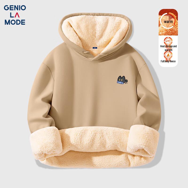 GENIOLAMODE Men's Heavyweight Fleece Lined Hooded Sweatshirt