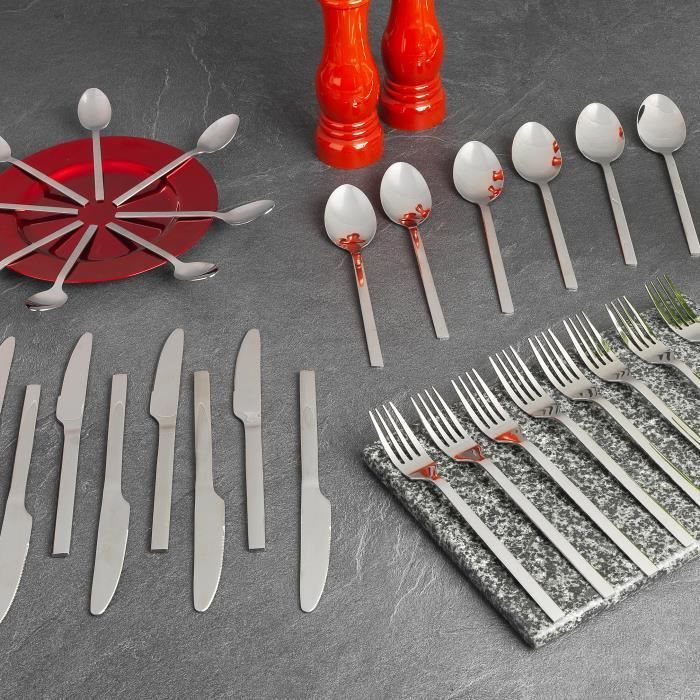 Ménagère 16 pièces - russell hobbs - vermont deluxe - acier inoxydable - garantie 15 ans - pratique