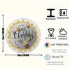 Christmas Snowflake Wreath Metal Wall Art Round Aluminum Sign Holiday Home Decor
