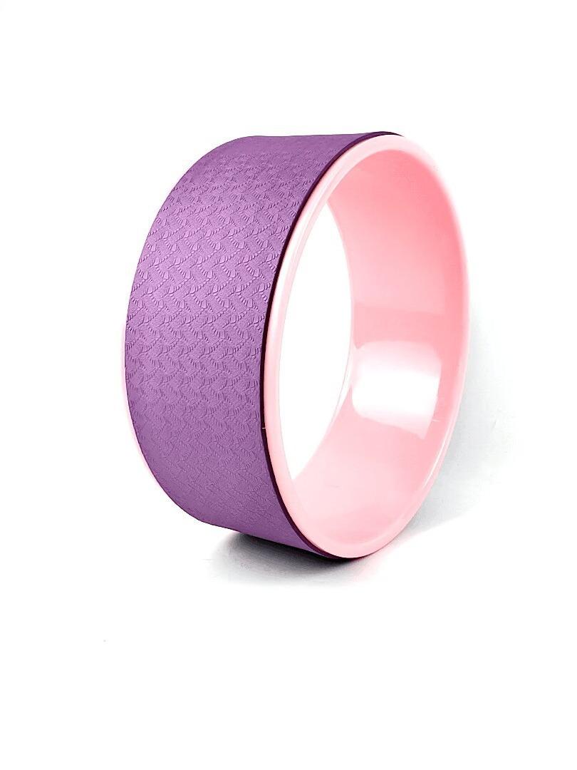 

30 см TPE колесо для йоги для прогибов назад, раскрытия плеч и пилатеса для формирования тела. темно-фиолетового/розовый