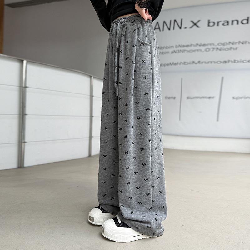 2025 Dziewczęce Elastyczne Dzianinowe Miękkie Codzienne Luźne Jesienne Spodnie