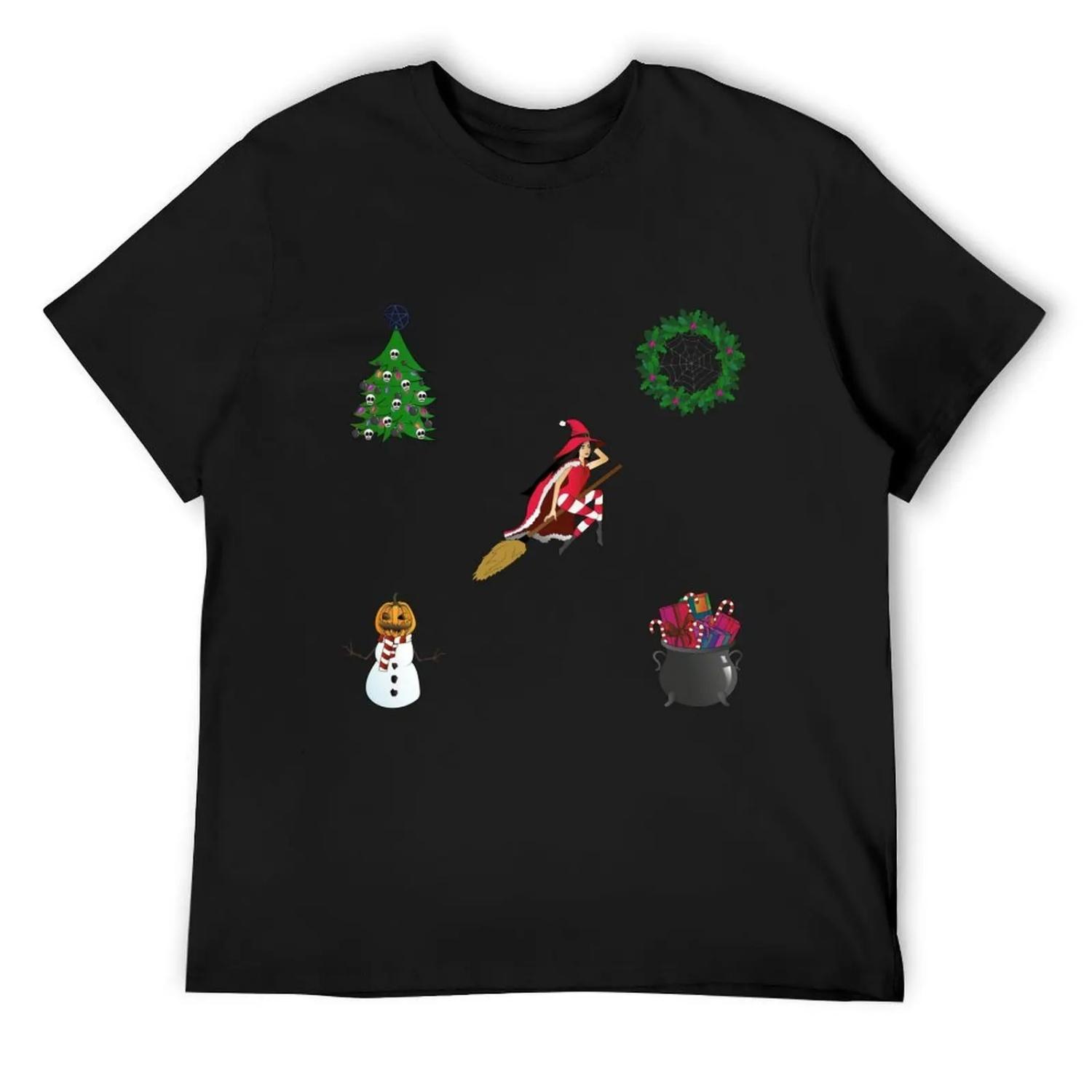 Creepy Christmas Witchy Pack T-Shirt Short sleeve tee hippie clothes luxury t-shirt cute clothes mens designer t shirt S