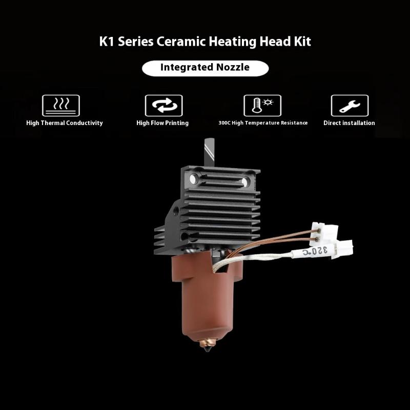 3D Printer Parts For Creality K1C K1 Max Hotend Kit Quick Swap Ceramic Heating Block Kit 0.4Mm Nozzle