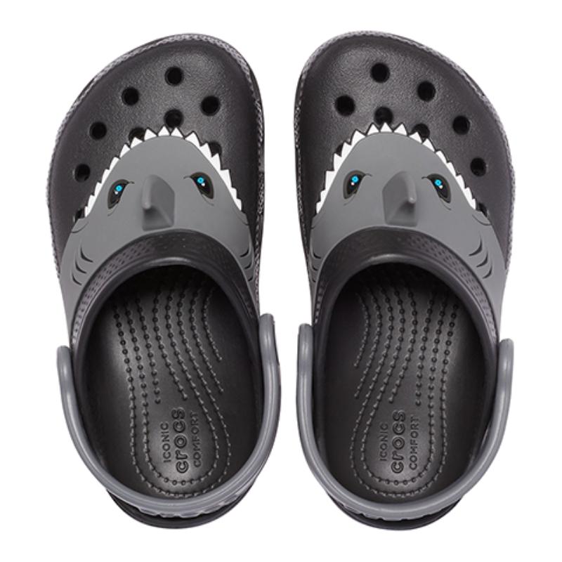 Crocs Fun Lab Classic I AM Shark Clog Stylish Hole Sandals Grey Kids' Model