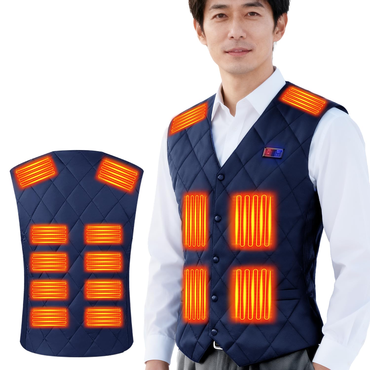 

Czlyxo Electric Heated Vest Heating Independent Front and Rear Fiber Electric Heated Independent Front and Rear and 3 Temperature Quick Machine