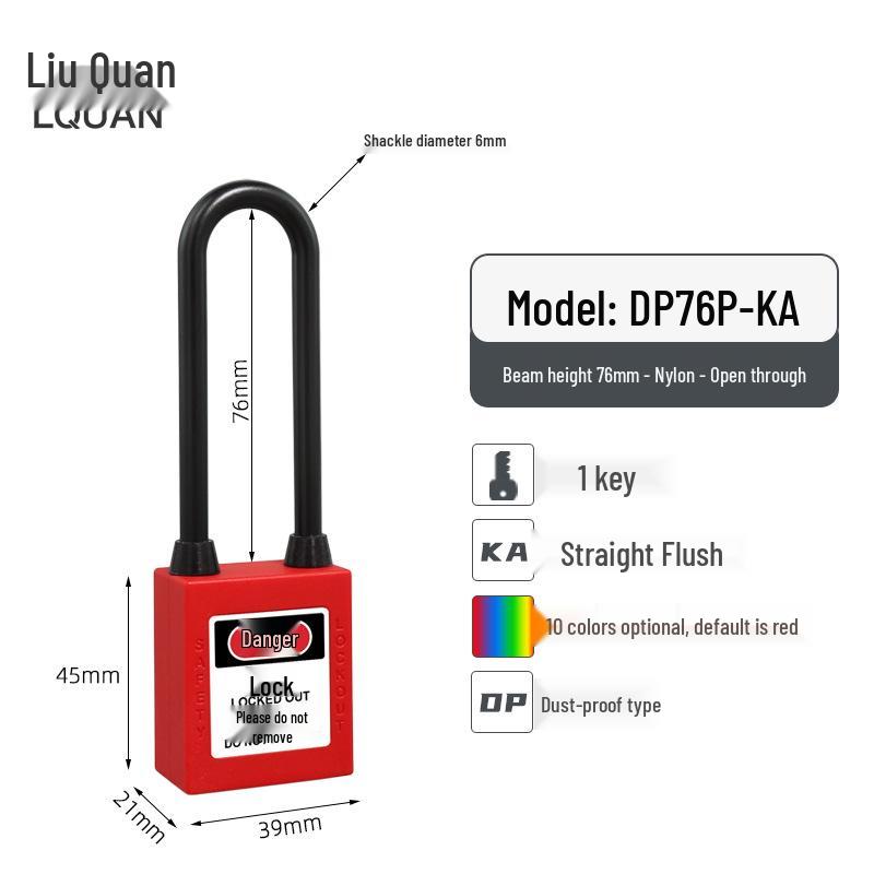Liu Quan Industrial Dustproof Safety Padlock for Lockout/Tagout Energy Control