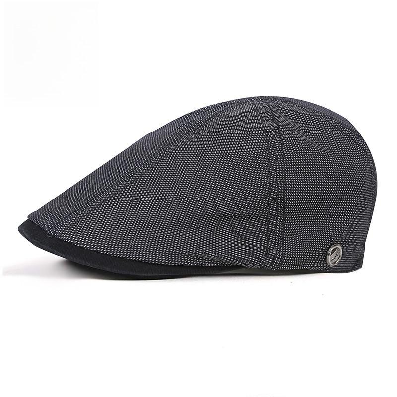 Unisex Breathable Mesh Flat Cap Spring Summer Ivy Cap Retro British Style Beret Casual Cabbie Hat Duckbill Cap