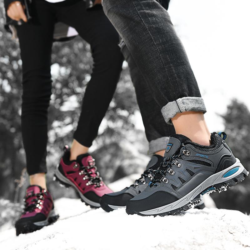 Herbst/Winter Plus Baumwolle Plus Samt Low-Top Outdoor Freizeit Sport Wanderschuhe für Männer und Frauen