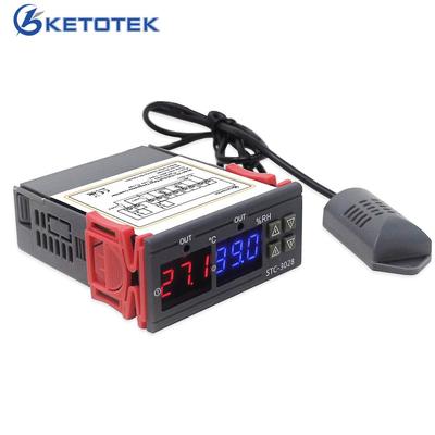 Dual Digital Thermostat Hygrostat Relay Temperature Humidity Controller Regulator Control Switch