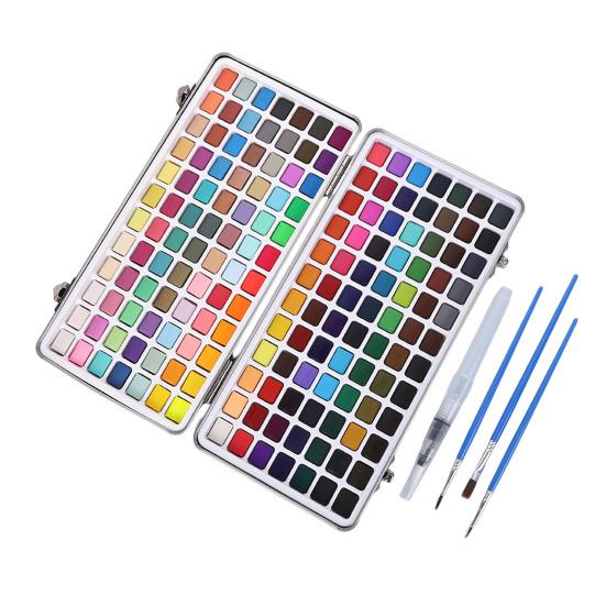 

Набор акварельных красок с кистью, портативный набор красок в коробке, карманные акварельные краски для художников-новичков, профессионалов, для путешествий, рисования на вечеринках. F