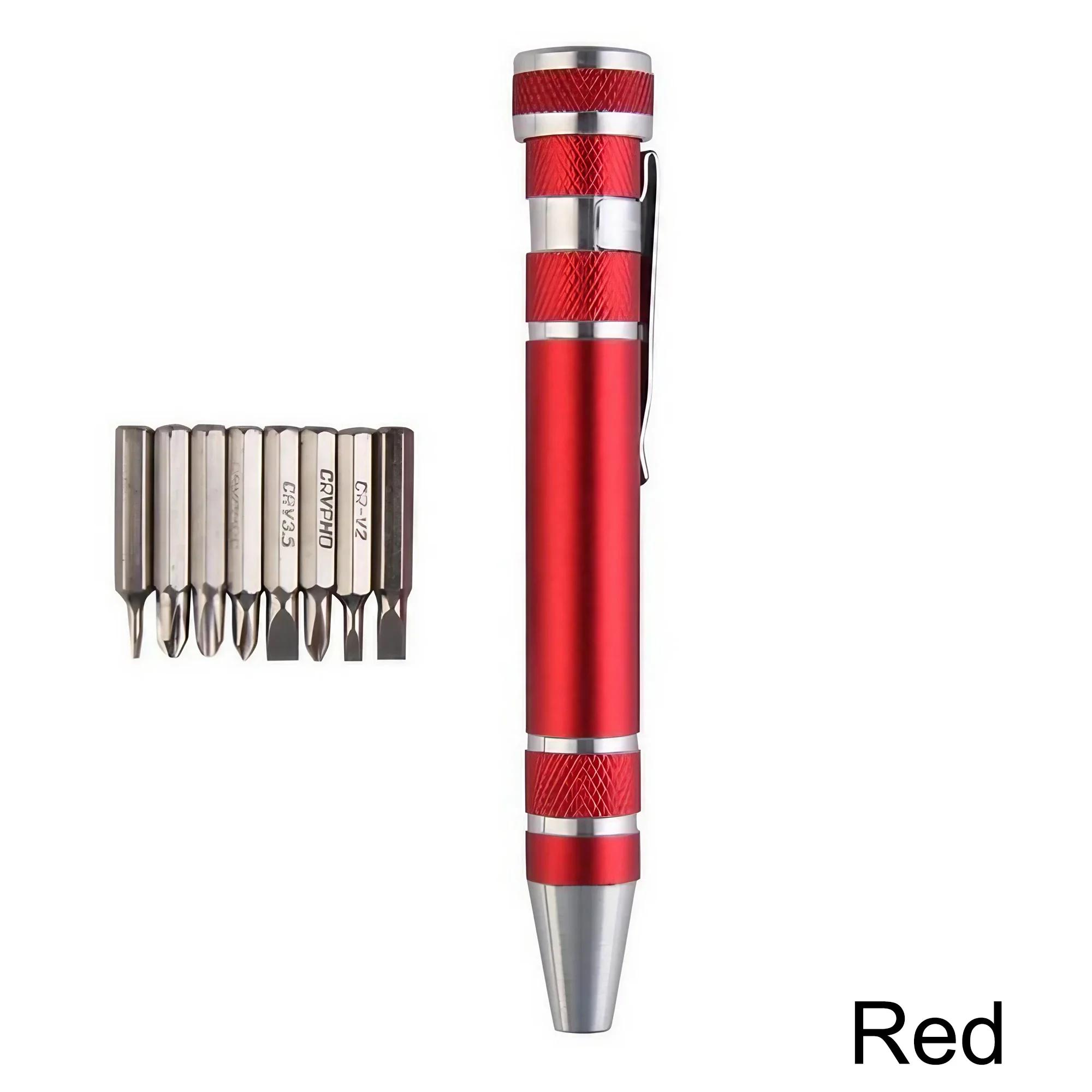 8 in 1 Multifunctional Screwdriver Aluminum Alloy Combination Tool Disassembly Precision Screwdriver