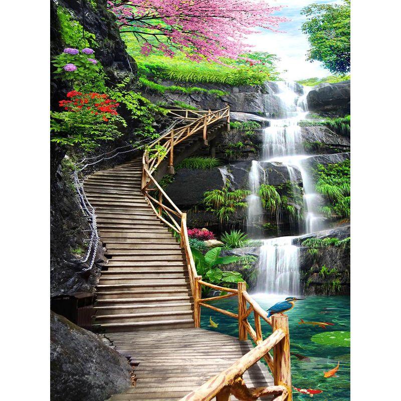 5D Diamond Painting Full Drill Square Waterfall Diamond Embroidery Sale  Rhinestones Pictures Diamond Art