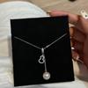 Light Luxury High-End Zircon Gourd Pearl Pendant Necklace Female Elegant Personality Fashion Versatile Neck Chain Sweater Chain