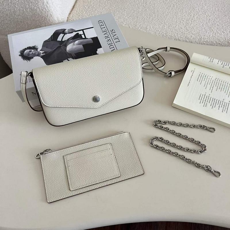 26 New leather women's bags, first layer cowhide lychee pattern envelope, mini small bag chain, single shoulder oblique span bag cross-border.