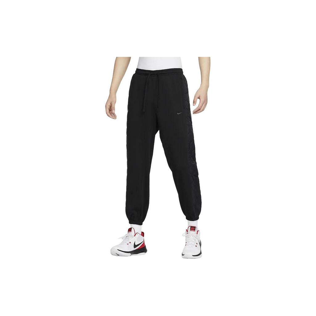 Nike Standard Issue Solid Color Quick-Dry Fleece Panel Casual Tapered Knit Sports Pants Men Bottoms Black FN2671010