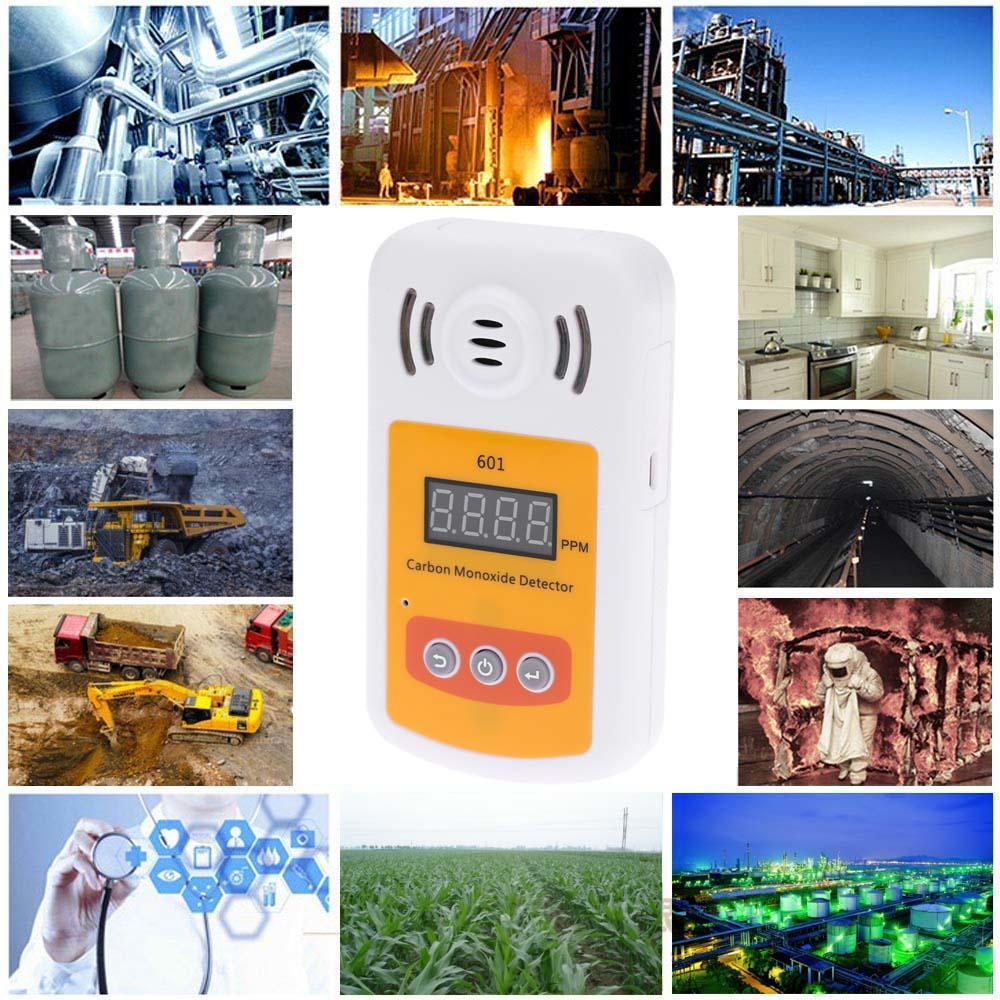 LCD CO Kolmonoxiddetektor Förgiftningsgasvarning Larmsensor Monitor